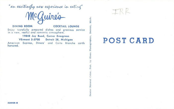 McGuires - Postcard